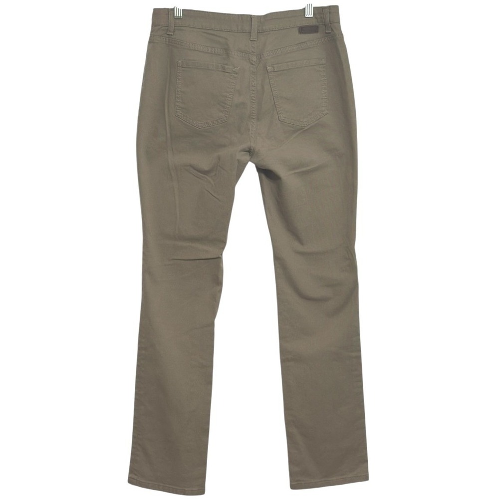 Boden Straight Leg Pants Women Khaki Stretch Cotton Twill Minimalist Earthy 10L - Picture 2 of 6